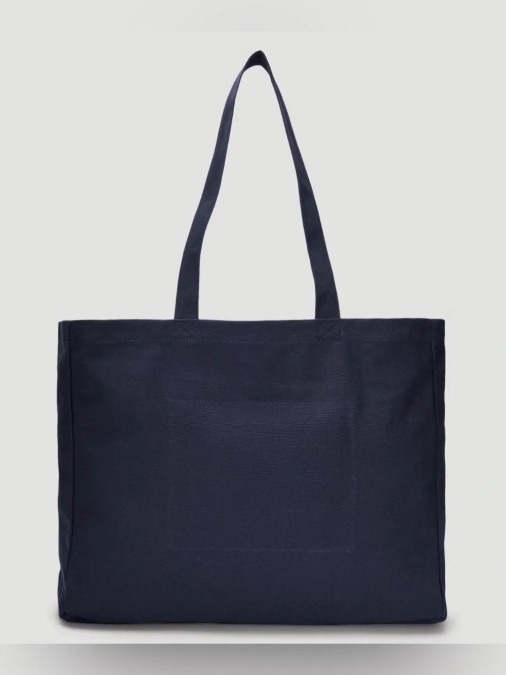 NWT Polo Ralph Lauren NAVY BLUE Cotton Chain Stitch Embroidered Canvas Tote Bag